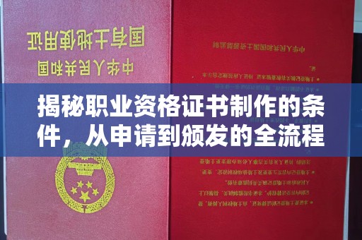 彭水揭秘职业资格证书制作的条件，从申请到颁发的全流程解析