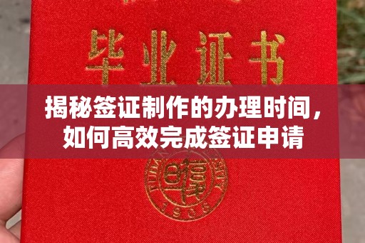 彭水揭秘签证制作的办理时间，如何高效完成签证申请