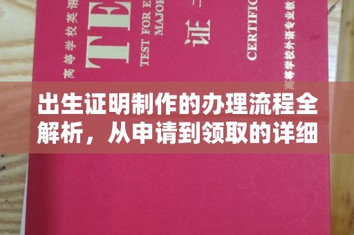 彭水出生证明制作的办理流程全解析，从申请到领取的详细指南