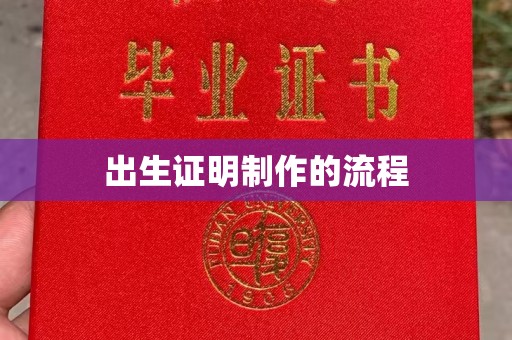彭水出生证明制作的流程