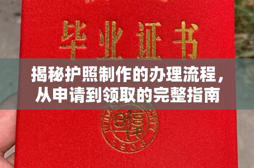 彭水揭秘护照制作的办理流程，从申请到领取的完整指南